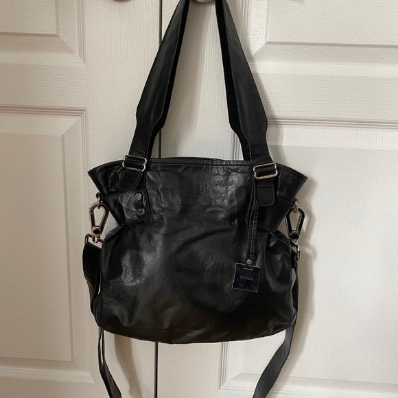 Sac a main Rudsak à bandoulière en cuir noir. - Picture 2 of 11